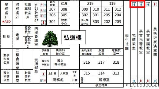 弘道樓平面圖
